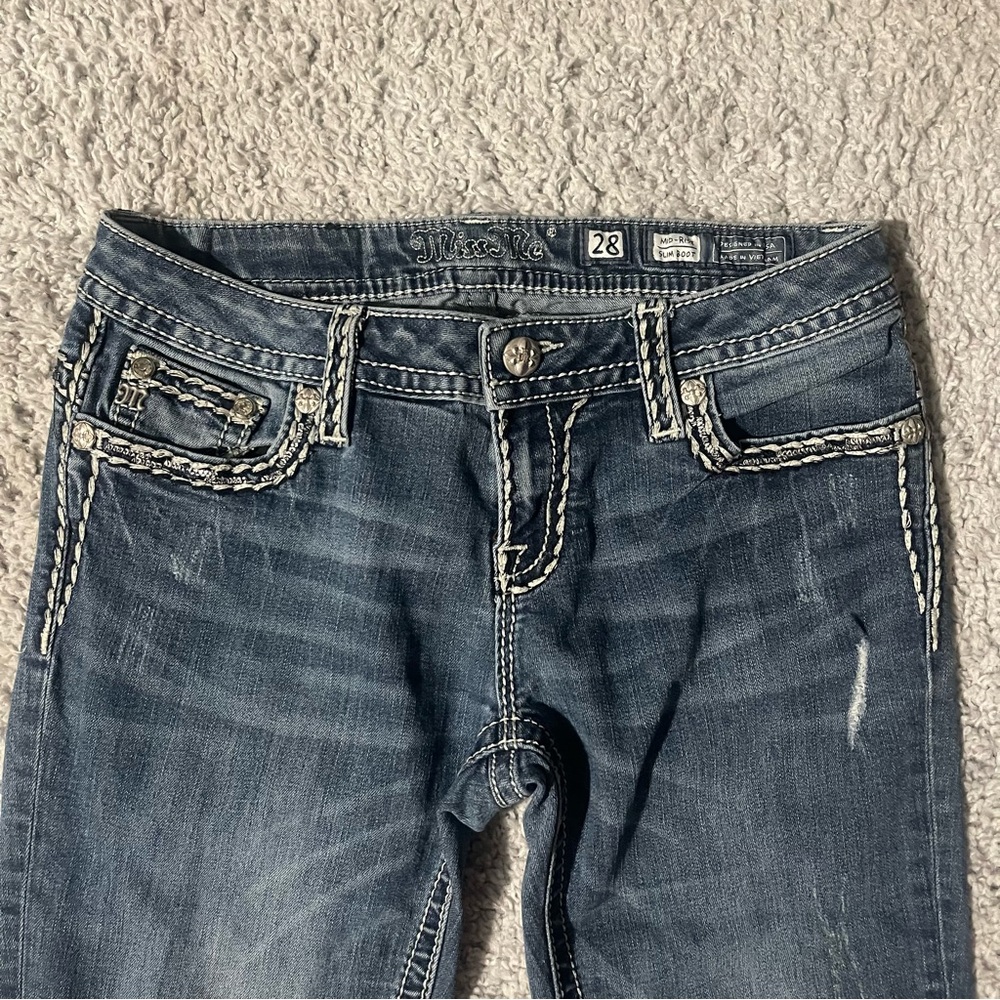 Miss Me Denim Mid Rise Slim Bootcut - Picture 3 of 8